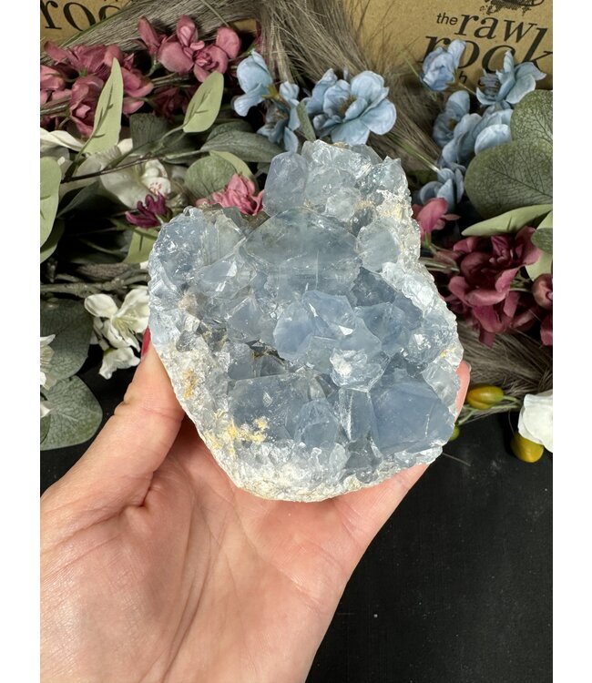 Raw Celestite, high quality, #86, 766gr