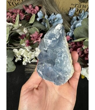 Raw Celestite, high quality, #87, 606gr