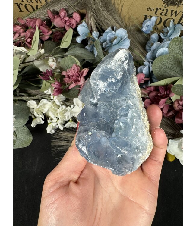 Raw Celestite, high quality, #87, 606gr