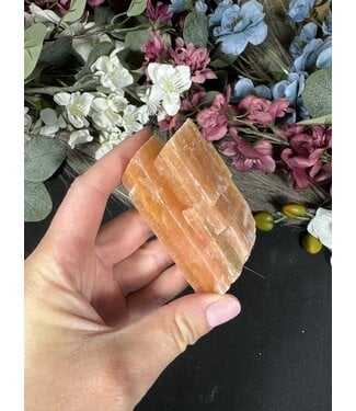 Raw Orange Calcite Specimen #2, 182gr