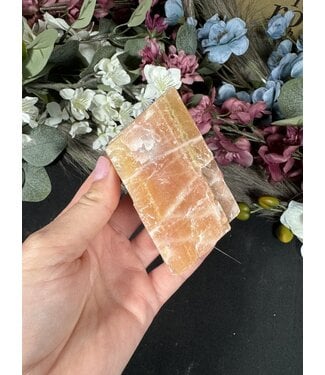 Raw Orange Calcite Specimen #7, 266gr