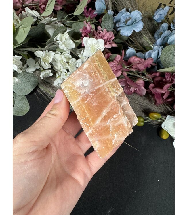 Raw Orange Calcite Specimen #7, 266gr