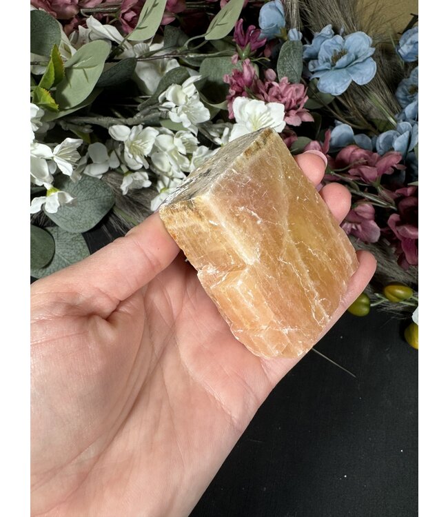 Raw Orange Calcite Specimen #9, 170gr