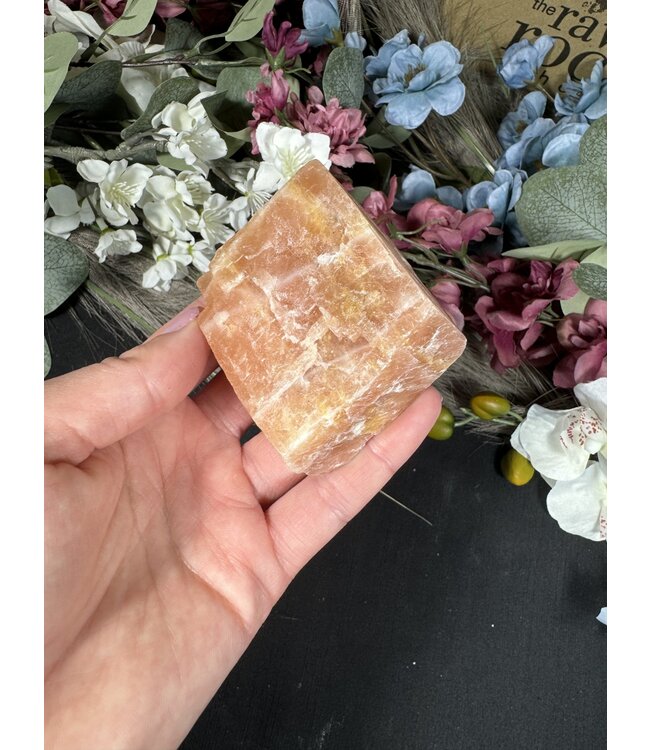 Raw Orange Calcite Specimen #10, 180gr