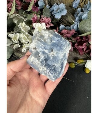 Raw Blue Calcite Specimen #43, 132gr