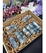 Blue Banded Calcite (Blue Onyx) Points 1KG bulk lot