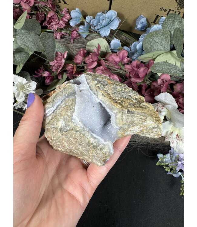 Blue Lace Agate Raw Geode #572, 596gr
