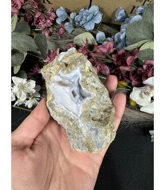 Blue Lace Agate Raw Geode #586, 286gr