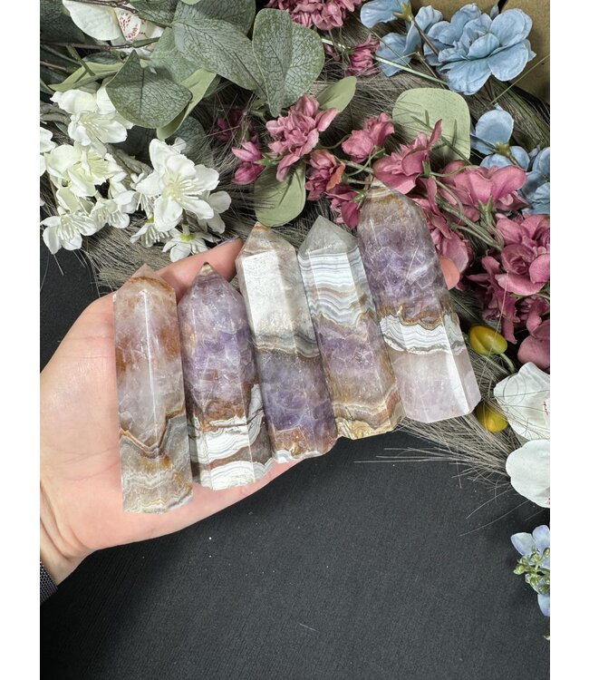 Amethyst Agate Point, Size Large [75-99gr]