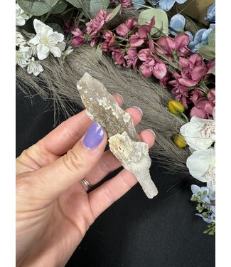 Druzy Quartz Calcite Specimen #11, 38gr