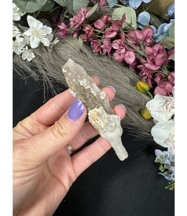 Druzy Quartz Calcite Specimen #11, 38gr