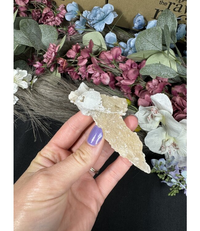 Druzy Quartz Calcite Specimen #7, 54gr