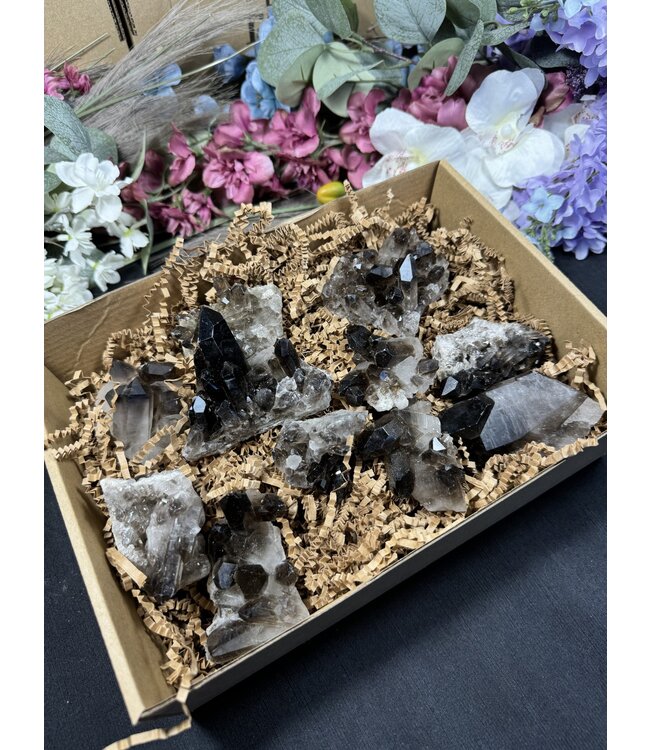 Smoky Quartz Clusters, Medium, 1KG bulk lot