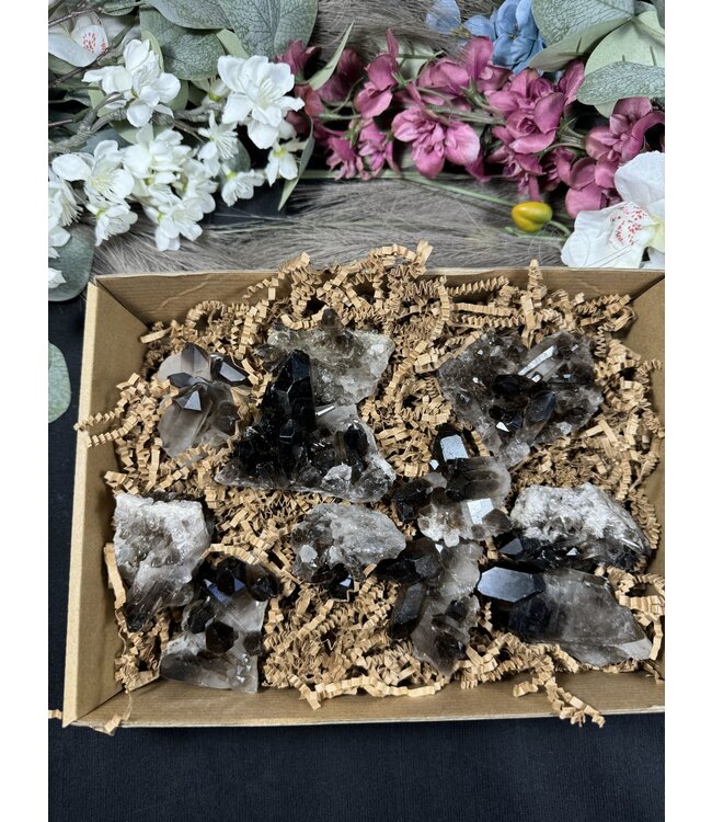 Smoky Quartz Clusters, Medium, 1KG bulk lot