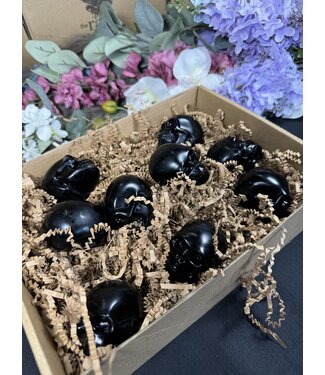 2" Black Obsidian Skull 1KG bulk lot
