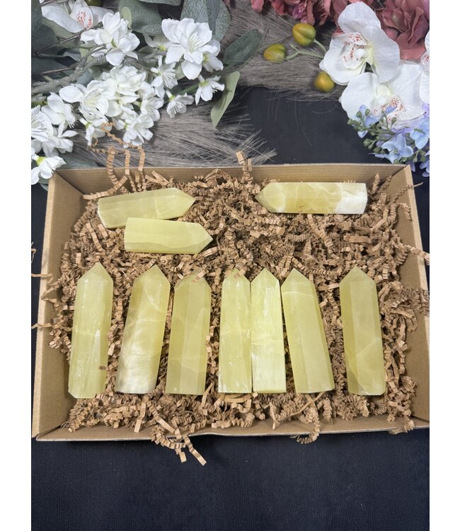 Lemon Calcite Points 1KG bulk lot