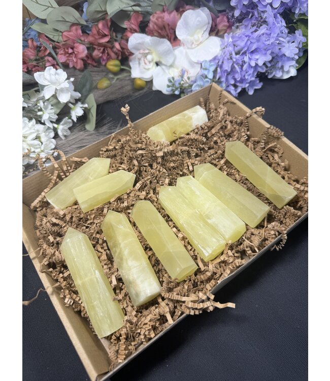 Lemon Calcite Points 1KG bulk lot