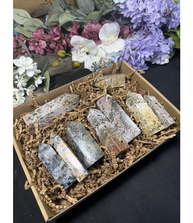 4-Side Ocean Jasper Points 1KG bulk lot