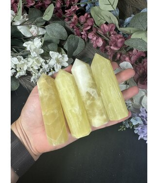 Lemon Calcite Point, Size X-Large [100-124gr]