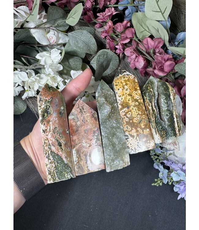 4-Sided Ocean Jasper Points, Size X-Large [100-124gr]