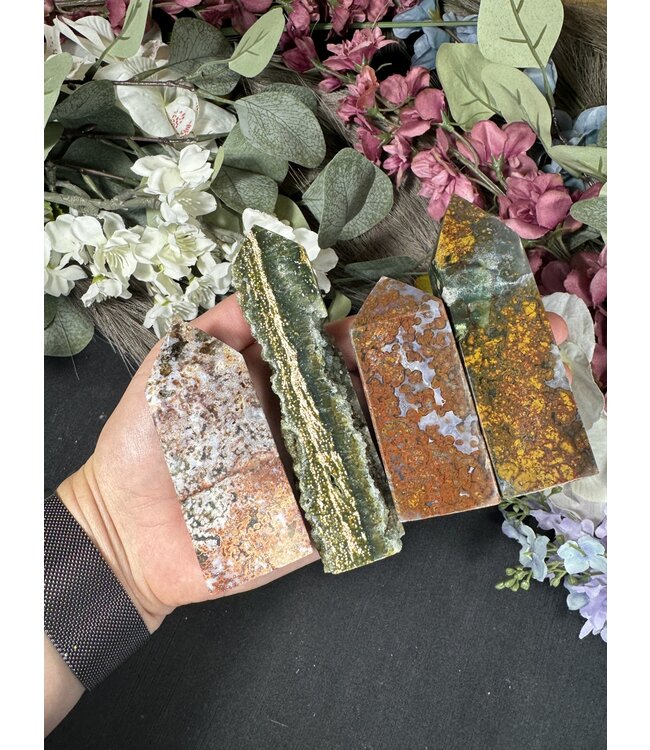 4-Sided Ocean Jasper Points, Size XX-Large [125-149gr]
