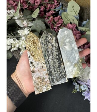 4-Sided Ocean Jasper Points, Size Jumbo-Plus [175-199gr]