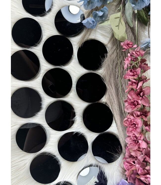 Black Obsidian Plate, 8cm