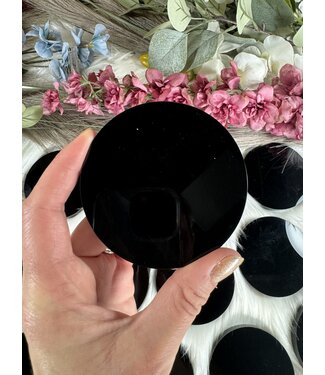 Black Obsidian Plate, 8cm