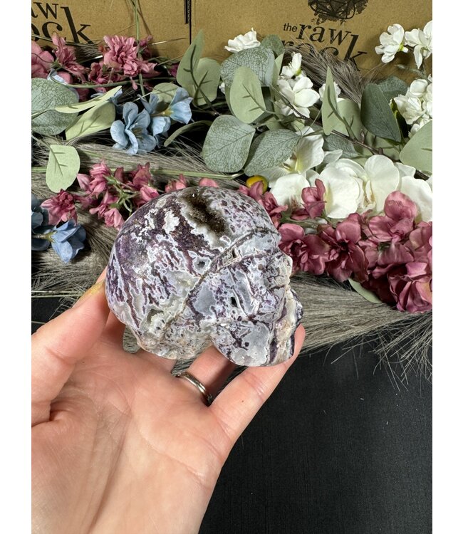 Sphalerite with Fluorite Skull #13, 420gr