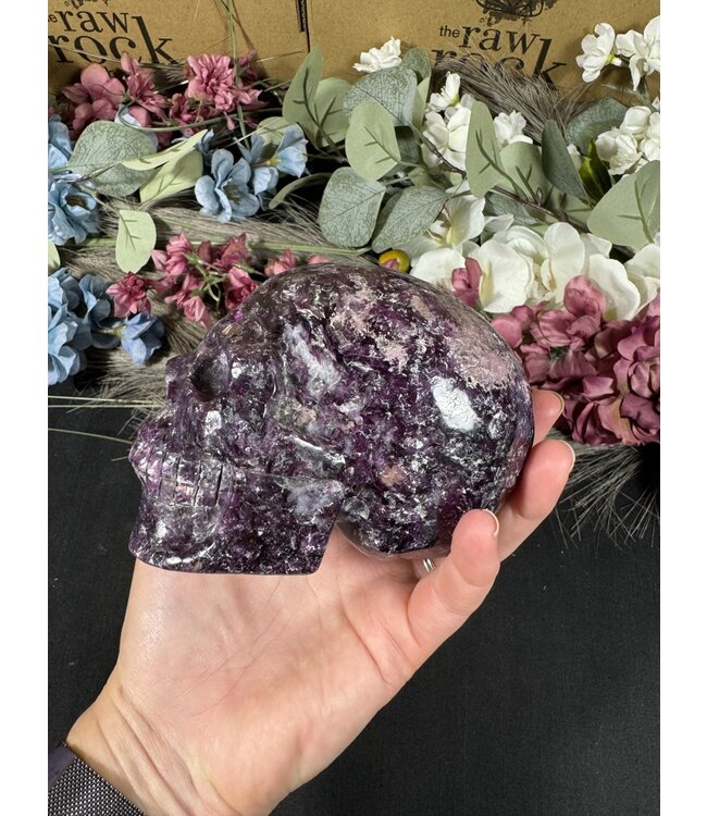 Lepidolite Skull #4, 1142gr
