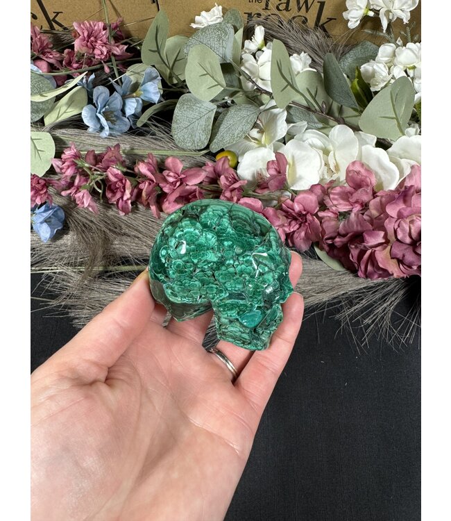 Malachite Skull #2, 324gr