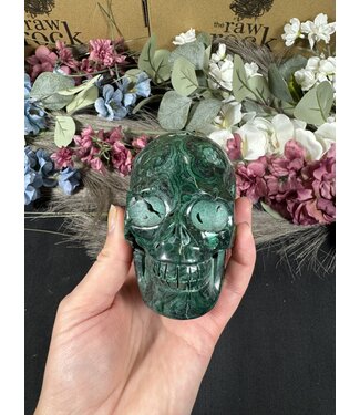 Malachite Skull #3, 1004gr