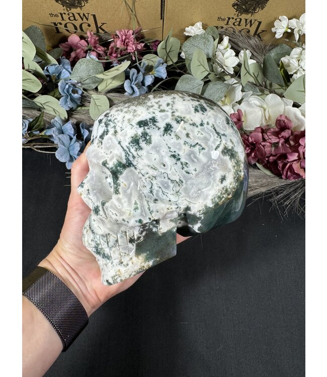 Moss Agate Skull #7 2420gr