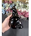 Black Obsidian Skull with Witch Hat #1, 1532gr