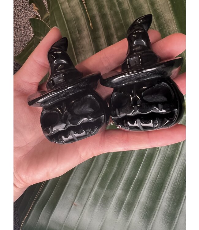 Black Obsidian Evil Magic Jack O'Lantern