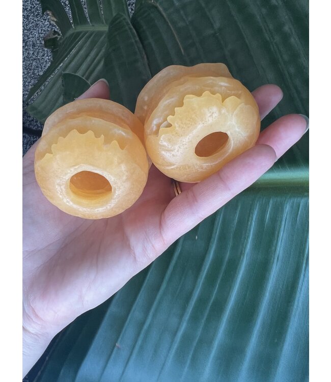 Orange Calcite Evil Magic Jack O'Lantern