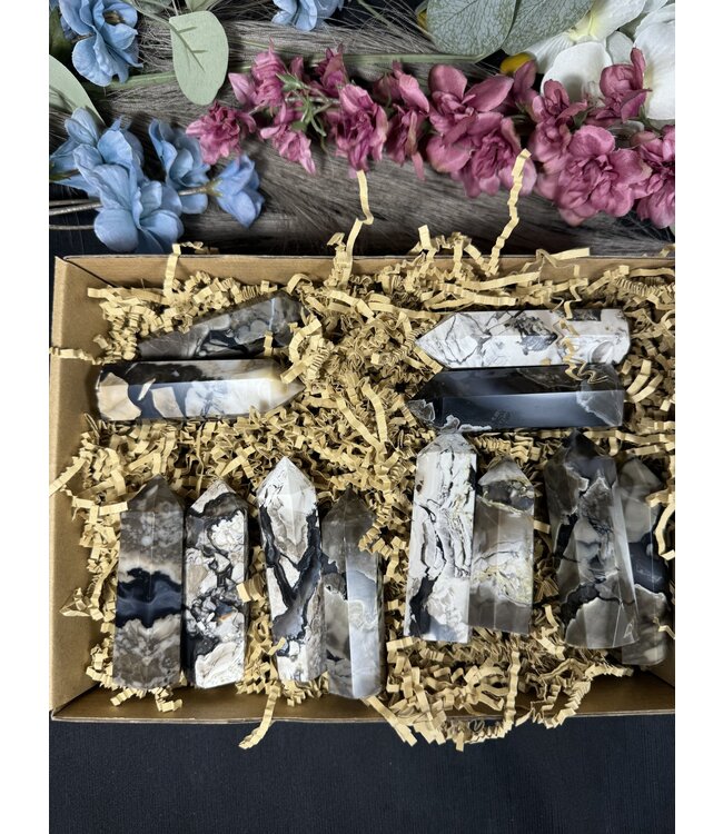 Fluorescent Agate Points 1KG bulk lot