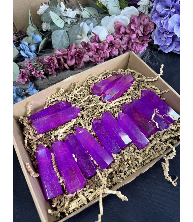 Purple Aura Quartz Points 1KG bulk lot