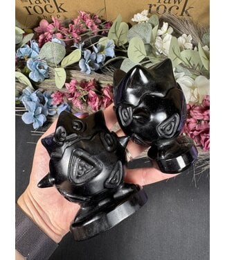 Black Obsidian Togepi Carving, Pokémon Carving