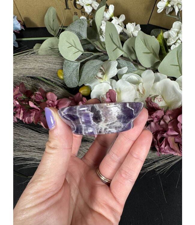 Chevron Amethyst Round Mini Bowl