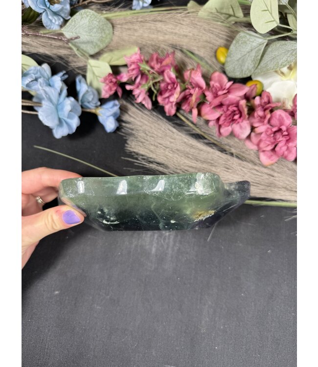 Rainbow Fluorite Cloud Bowl #2, 806gr