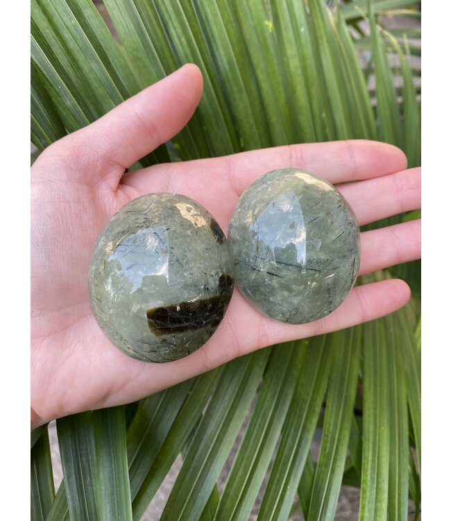 Prehnite Palm Stone, Size Medium [100-124gr]