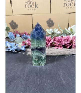 Rainbow Fluorite Tower #68, 472gr