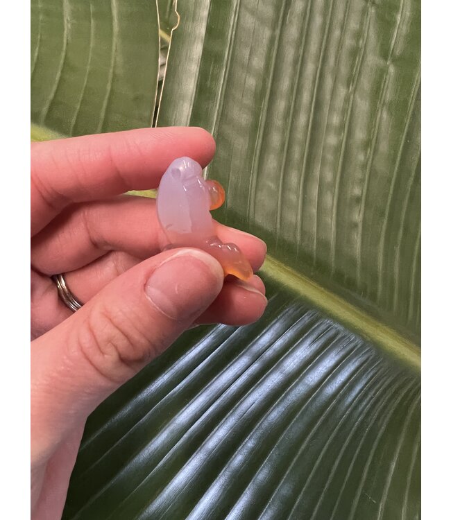 Mini Carnelian Goldfish Carving / Charm