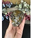 Moss Agate with Fluorite Skull #13, 464gr