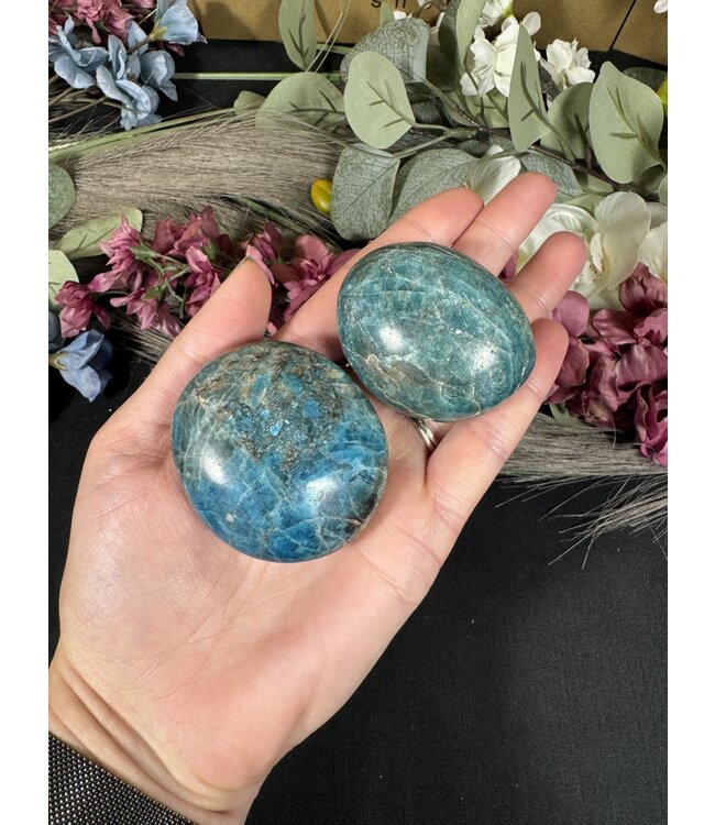 Apatite Palm Stone, Size Medium [100-124gr]