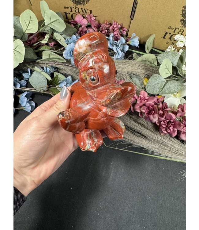 Red Jasper Donald Duck Carving