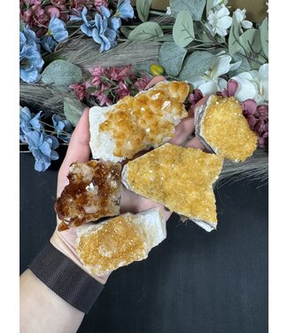 Citrine HT Druzy Clusters Size 2 [100-199gr]
