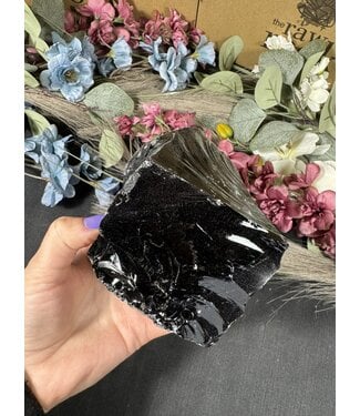 Rough Black Obsidian #3, 802gr