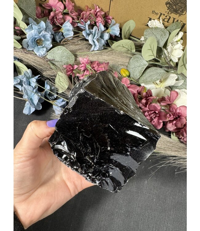 Rough Black Obsidian #3, 802gr